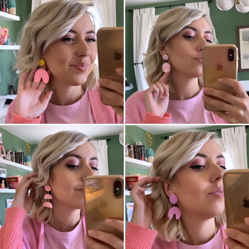 Handmade Clay Earrings - Picture 2 of 2